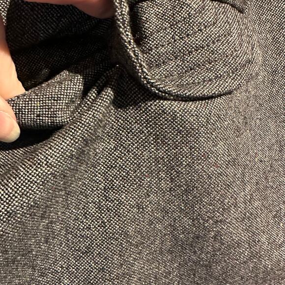 Old Navy Size 14 NWT Capris Low Waist Wool Blend Fall Textured Black Charcoal - Picture 9 of 9